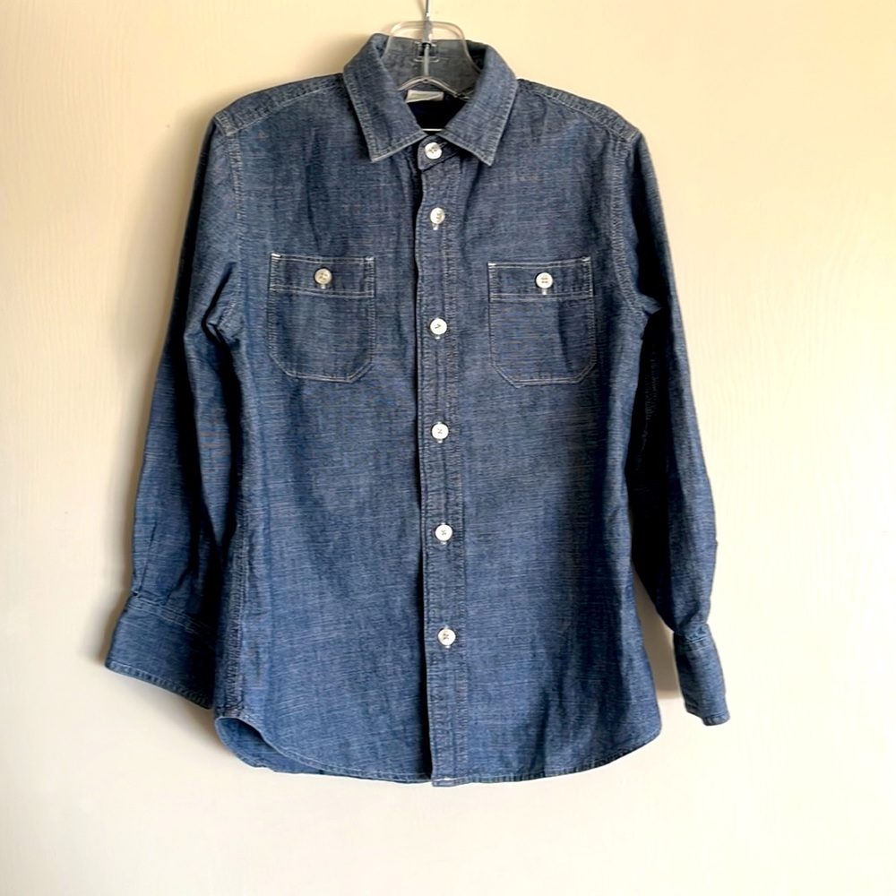 Crewcuts jean button down shirt for boys